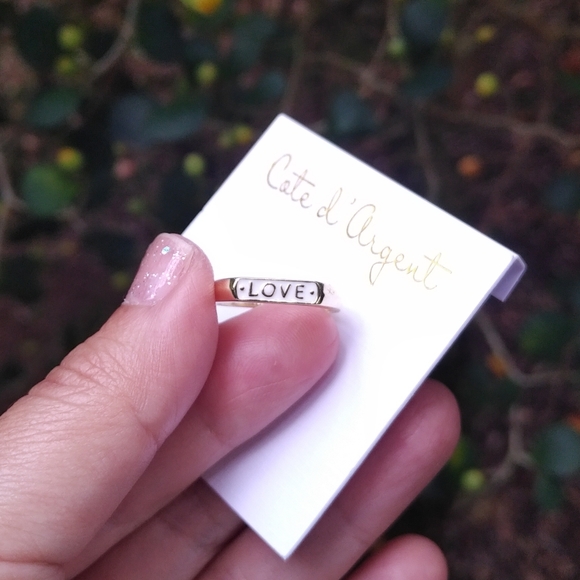 Cote d'Argent White Enamel "LOVE"❤️ Ring Sz 6 - Picture 11 of 16